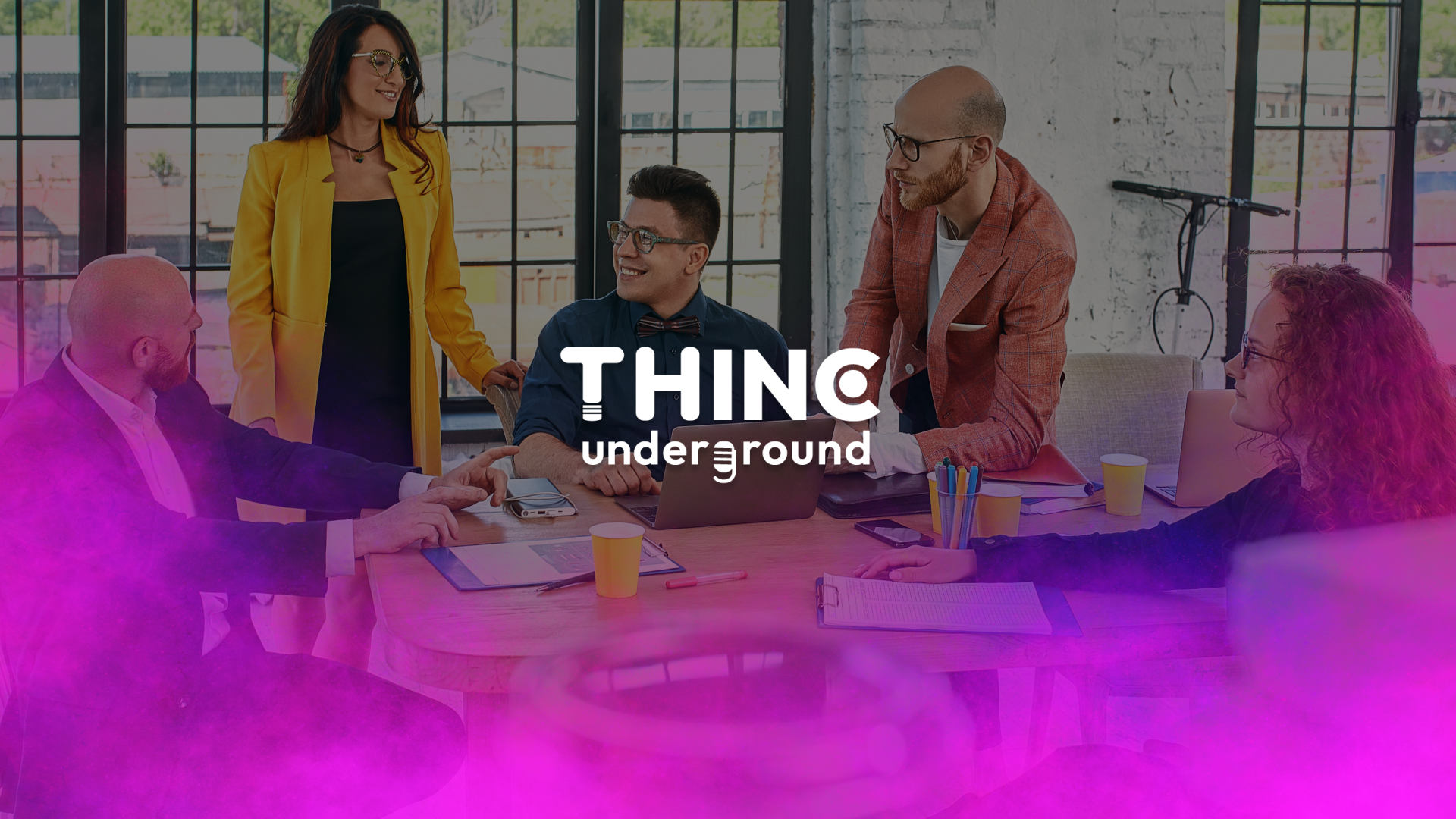 5 people having a business meeting